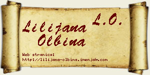 Lilijana Olbina vizit kartica
